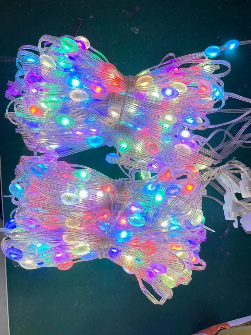 Smart LED RGB Curtain String Lights with Bluetooth control for vibrant home and party decor
