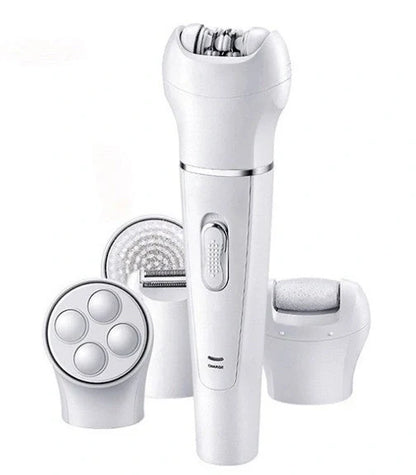 5-in-1 Portable Skin Care Electric Massager with Facial Brush and interchangeable heads