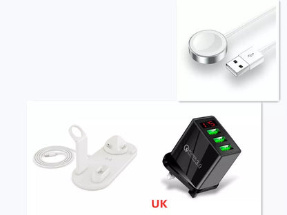 360-degree rotatable wireless charger stand with fast 10W charging for iPhone and Samsung devices