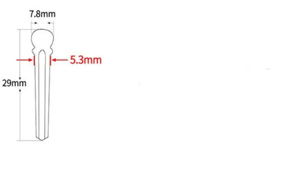 Six ebony folk guitar string nails with 5.3mm bayonet diameter for 40-42 inch acoustic instruments