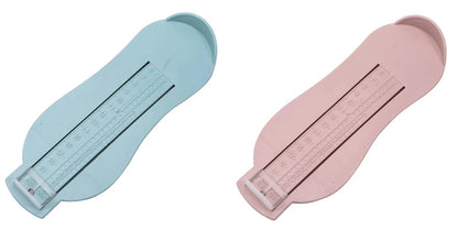 Blue children's foot measuring ruler with 0-20cm scale on ABS plastic 22.7x9x2.5cm