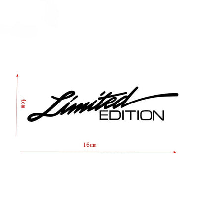 Black laser reflective car sticker with text design on PET material.