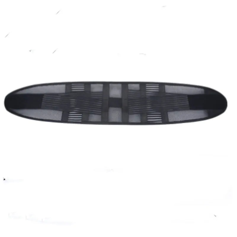 Black sports waist support belt with steel plate for lumbar decompression during fitness and sports.
