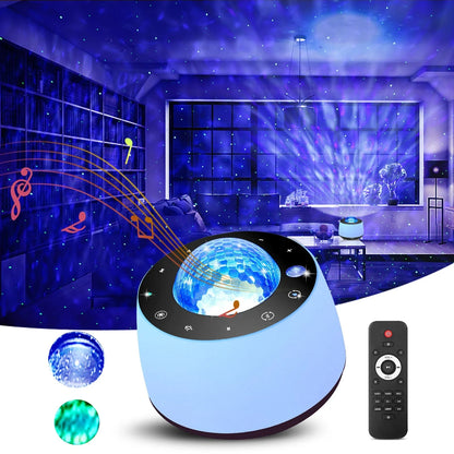 Starry Sky Water Pattern Projection Light projecting vibrant colors and patterns in a dark room