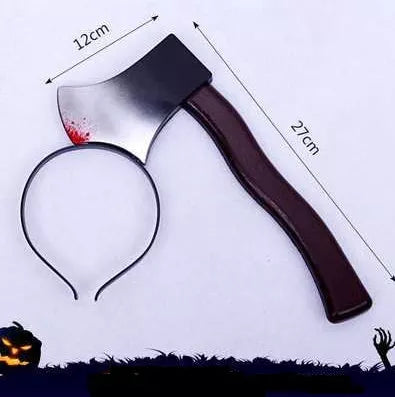Halloween Tricky Item Headband with realistic neck effect for costumes