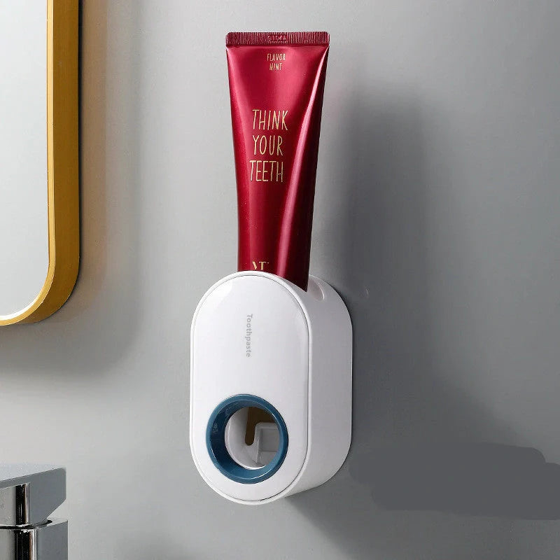Automatic Wall-mounted Toothpaste Squeezer in multiple colors, easy nail-free installation