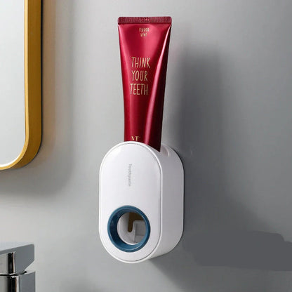 Automatic Wall-mounted Toothpaste Squeezer in multiple colors, easy nail-free installation
