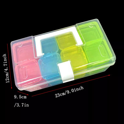 32-grid transparent plastic storage box for organizing up to 32 batteries