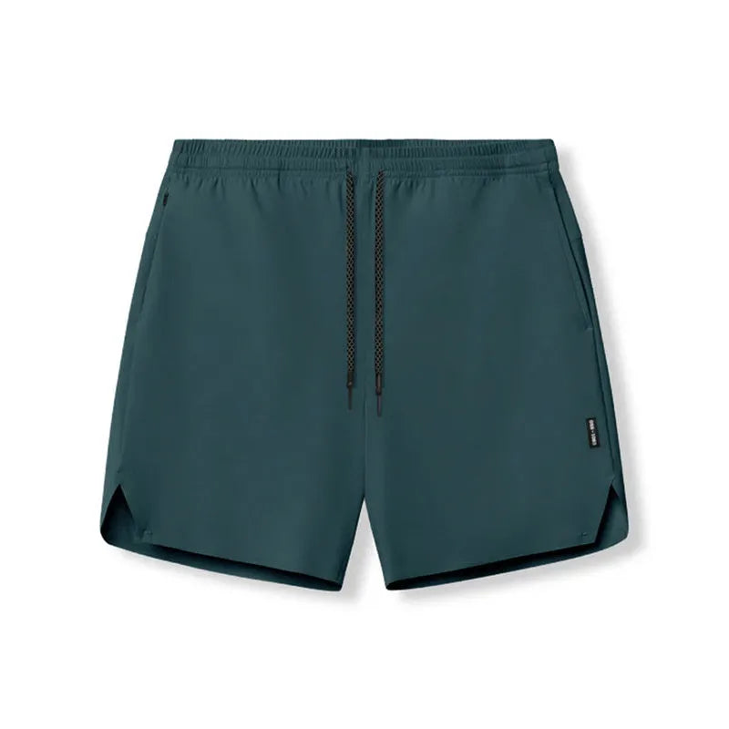 Men's seamless quick-drying sports shorts in chemical fibre blend fabric available in four colours