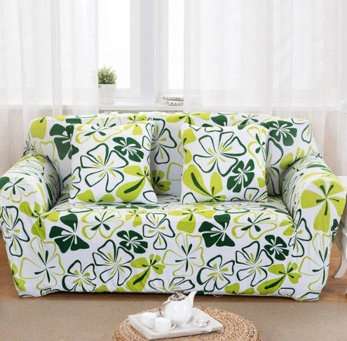 Stretchable polyester-spandex sofa cover with non-slip design in various colors