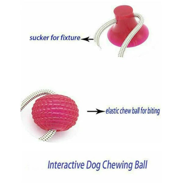 Multi-function dog chew toy with colorful rubber and cotton fiber rope for dental care and playtime