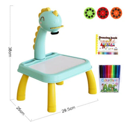 Children's Projection Drawing Board Doodle with music function and magnetic artboard in blue and pink