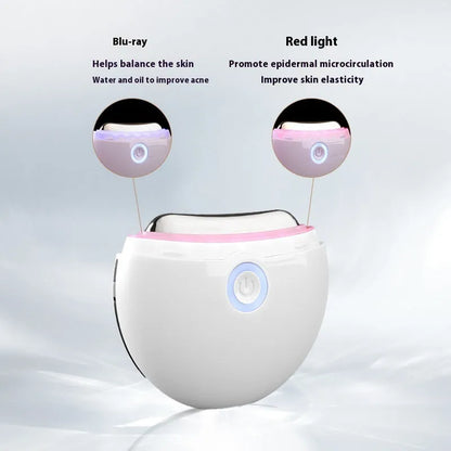 Beauty instrument with French pattern, red and blue light therapy, constant temperature, and type-C charging port