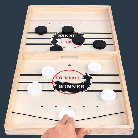 Wooden Parent-Child Collision Chess Set with 10 pieces for family fun