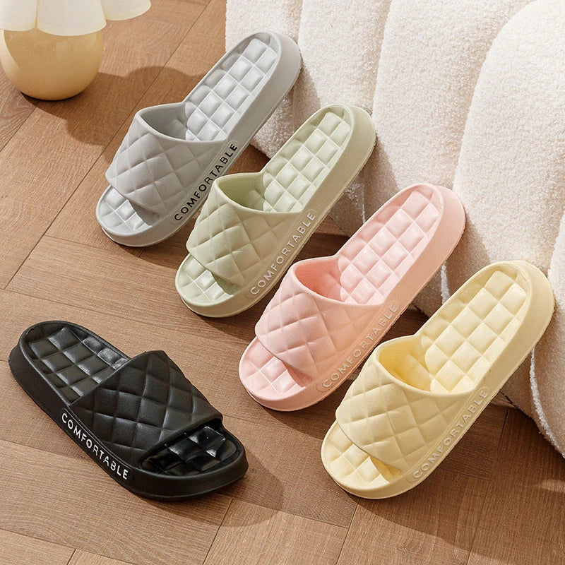 Plush flannel house slippers with soft EVA soles for quiet, cushioned indoor wear in a variety of vibrant colors