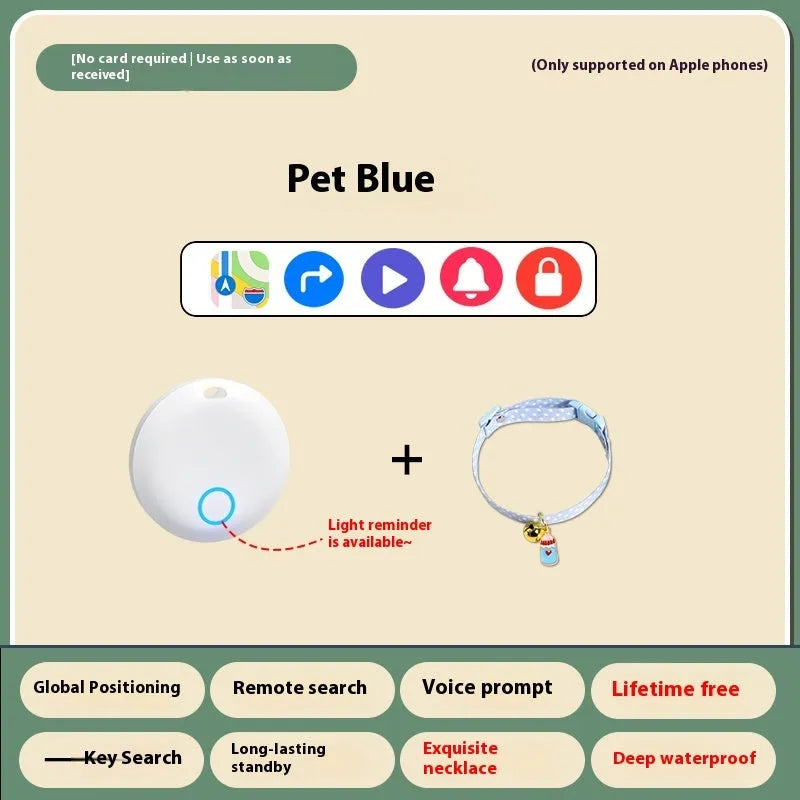 GPS pet locator device for cat and dog tracking with collar attachment