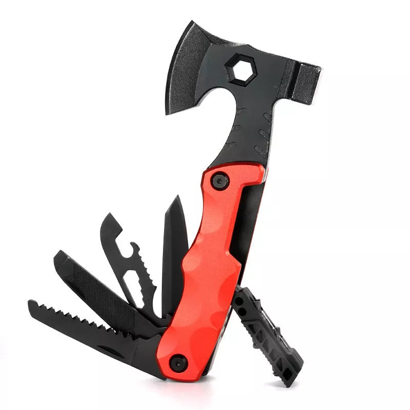 High carbon steel multifunctional outdoor axe for fire fighting and survival