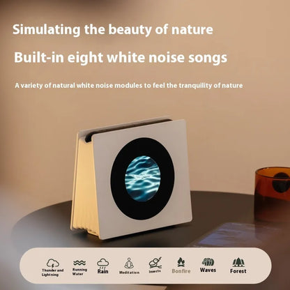 Floating lyrics Bluetooth speaker in white with lighting, 5W output, for desktop and home use