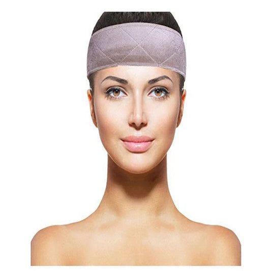 Adjustable headband with flexible velvet grip for securing wigs in place comfortably and stylishly