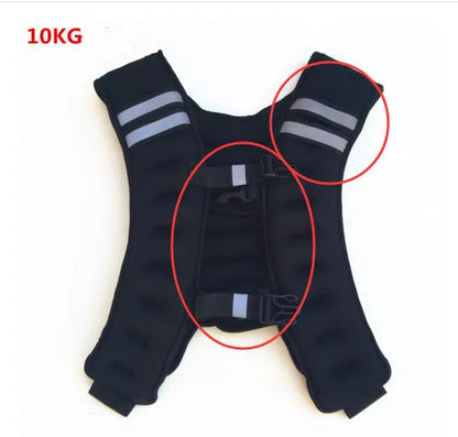 High-grade weight-bearing vest for running and physical training in black and blue