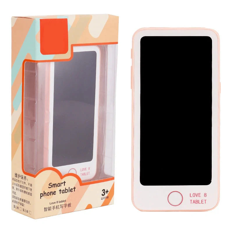 Children's LCD writing board in pink and blue with one-click clear and light options