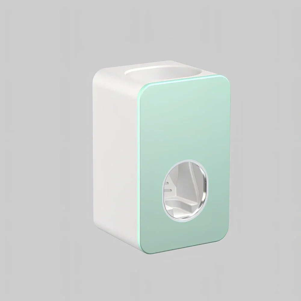 Automatic toothpaste dispenser wall-mounted with punch-free installation measuring 18.5cm