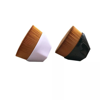 Professional foundation brush kit for BB cream and loose powder application in black, white, and pink