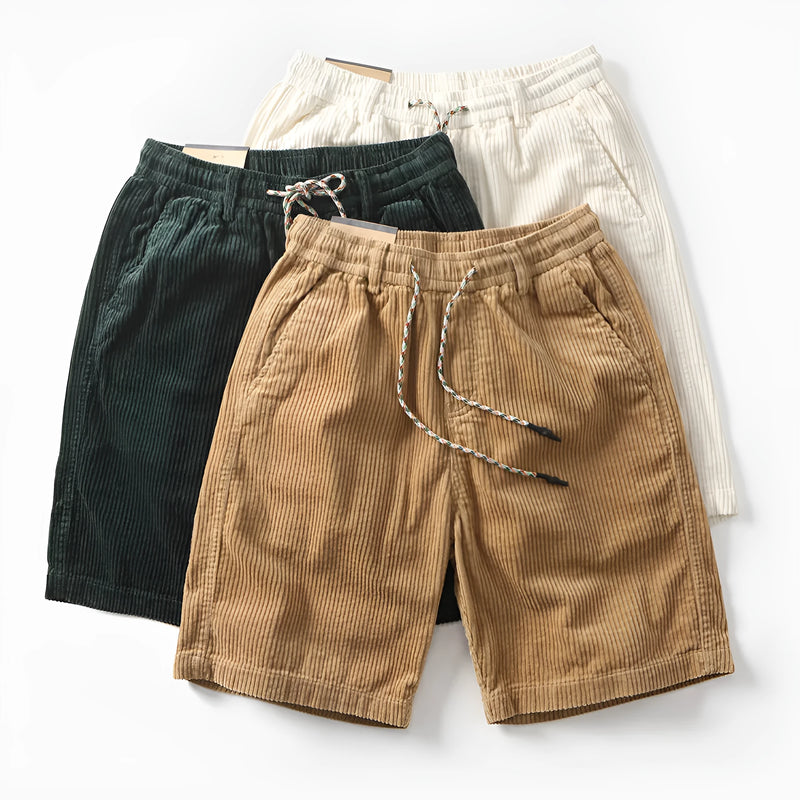 Men's Retro American-style Cargo Shorts with multiple utility pockets and a straight-leg fit for summer streetwear, available in sizes M to 3XL in khaki, white, and green.