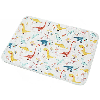 Cotton cartoon waterproof baby changing pad with multiple patterns