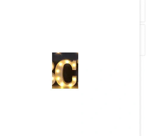 Luminous LED Letter Number Night Light with remote control for weddings and parties