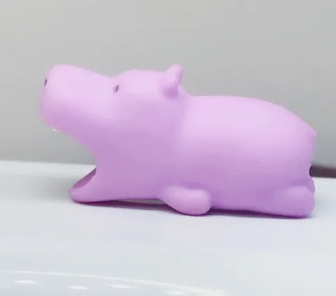 Silicone animal-shaped cable protector for Apple iPhone lightning charging cable.