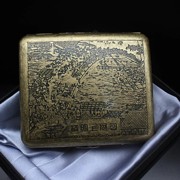 20 stainless steel knurled cigarette holders showing retro metal design with 95mm length and textured grip surface