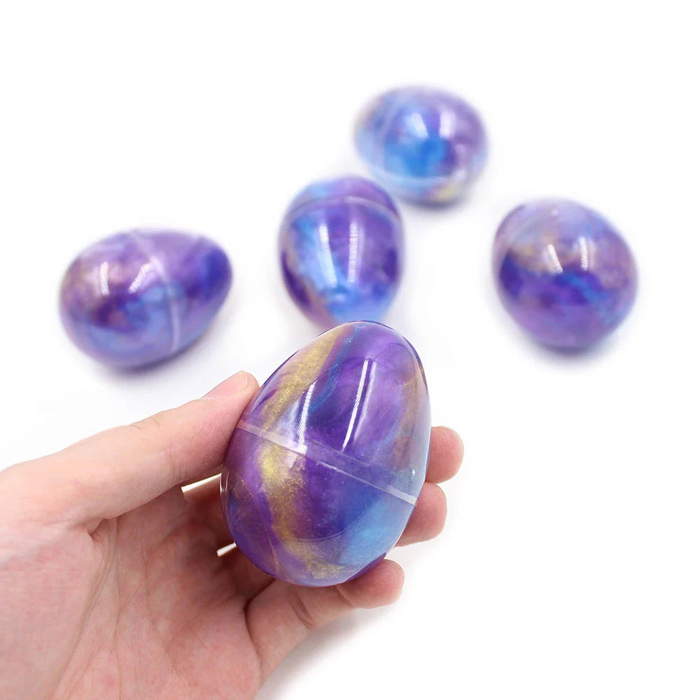 Premium soft sensory slime balls in vibrant blue and green colors, designed to stimulate senses and support child development through interactive play.