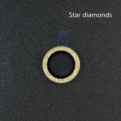 iPhone 12 lens protective film with diamond-cut aluminium alloy ring and tempered glass layer