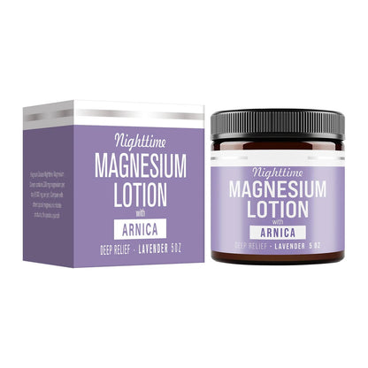 Magnesium Body Butter Cream 150ml jar with shea butter and grape seed oil ingredients