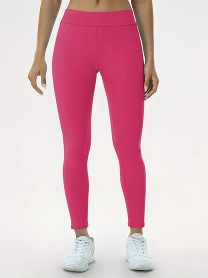 Slimming high-waist yoga pants with hidden tummy control, available in various colors and sizes