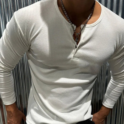 Men's quick-drying breathable striped top in black or white, rabbit fur fabric, sizes M to 3XL.