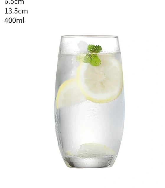 Creative transparent lead-free glass cup with seamless flat base for cocktails, 210ml capacity