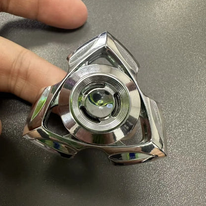 Alloy fingertip gyro decompression toy in silver and colourful colour options