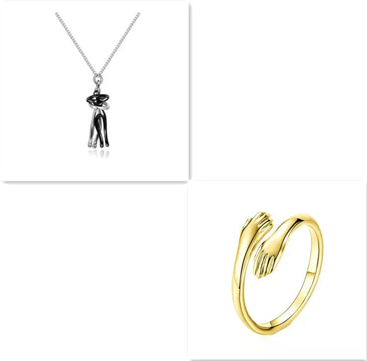Stylish unisex love necklace with brass pendant in various color options, including rose gold, white black, black gold, and more.