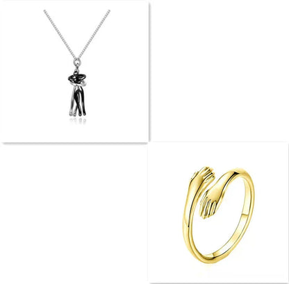 Stylish unisex love necklace with brass pendant in various color options, including rose gold, white black, black gold, and more.