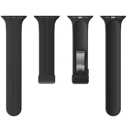 Magnetic silicone watch strap with folding buckle in multiple colours and sizes