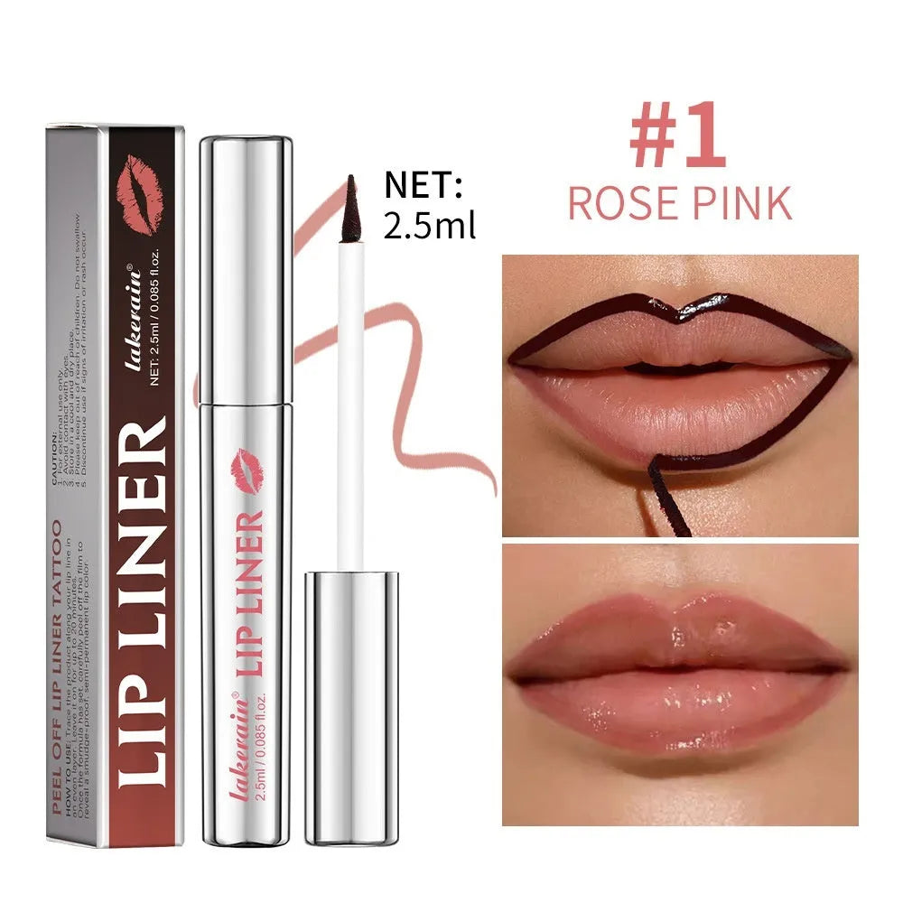 Matte finish pointed toe lip liner with precision tip in four colour options