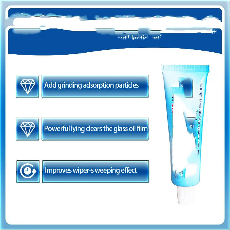 White English bag containing a 15ml automotive glass rainproof cleaning agent.