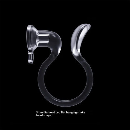 Transparent U-shaped plastic resin ear clip converter for stud earrings, unisex, single piece