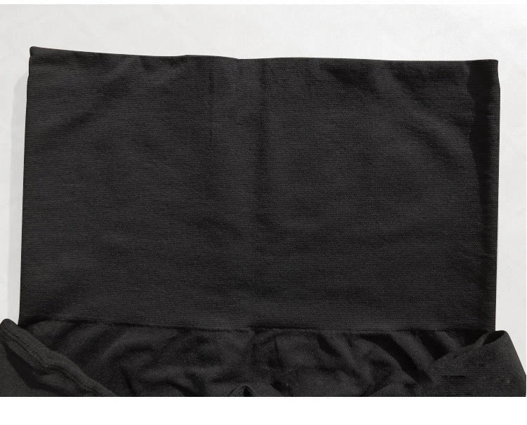 Seamless High-Waist Body Shaping Cropped Leggings in Black, featuring compression technology and a flattering, versatile design.