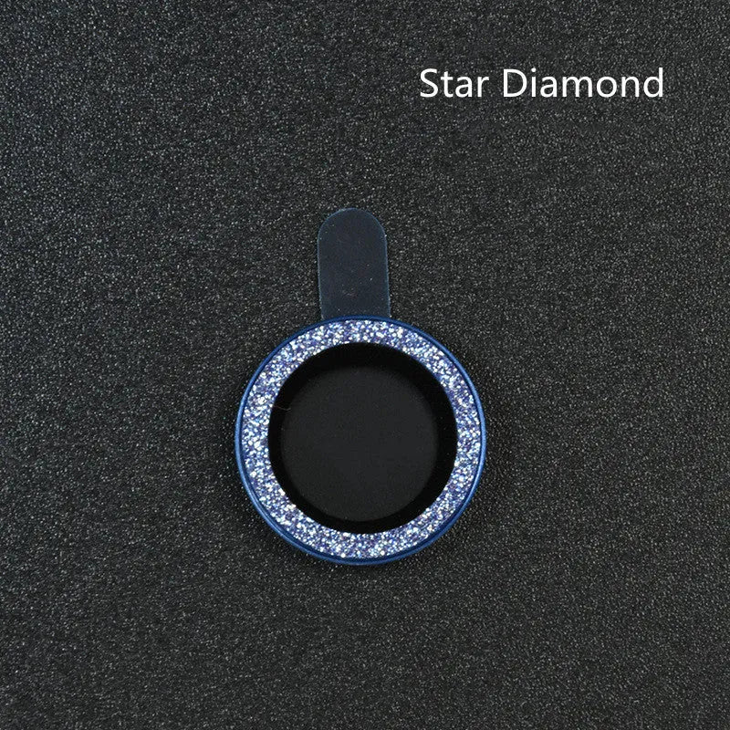 iPhone 12 lens protective film with diamond-cut aluminium alloy ring and tempered glass layer