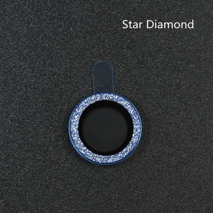 iPhone 12 lens protective film with diamond-cut aluminium alloy ring and tempered glass layer