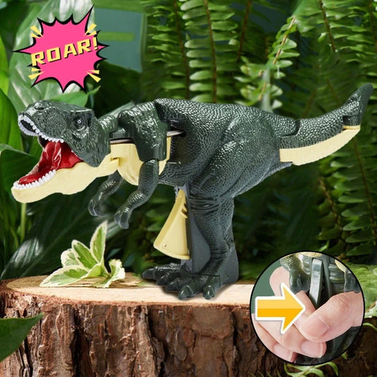 Battery-free telescopic spring swing dinosaur toy for kids, green color, educational fun