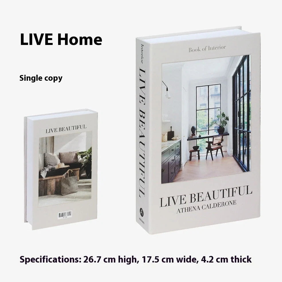 Simulation book ornament 27x18x6cm cardboard decorative prop with text design